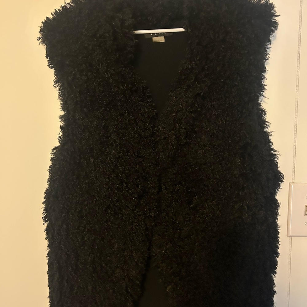 Black Fuzzy Vest